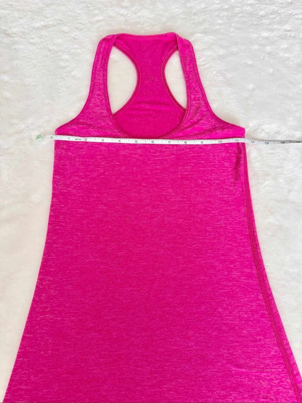 Lululemon Cool Racerback Tank Top Heathered Hot Pink Size 4 Yoga Running - Picture 4 of 6